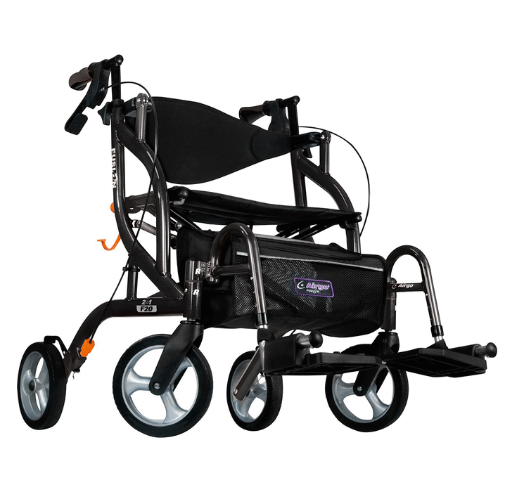 Airgo Fusion F20 Side-Folding Rollator & Transport Chair