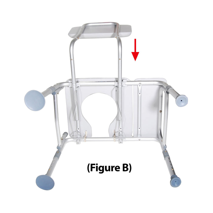 Combination Padded Transfer Bench/Commode