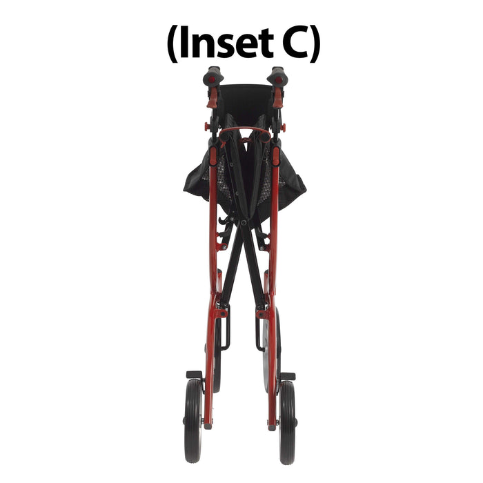 Nitro Aluminum Rollator, 10" Casters