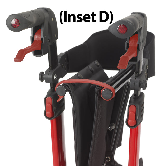 Nitro Aluminum Rollator, 10" Casters