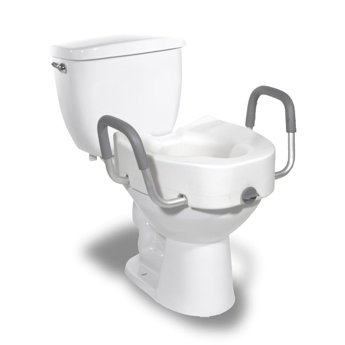 Premium Plastic, Raised, Elongated Toilet Seat with Lock
