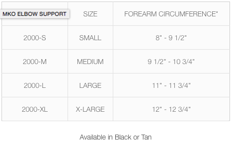 MKO Elbow Support