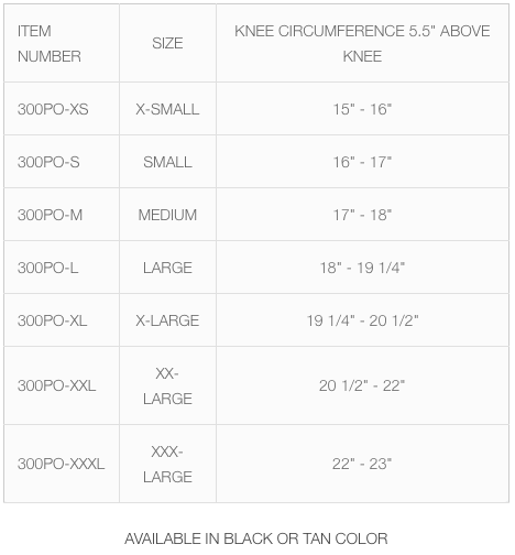 MKO Knee Support Spiral Stays (Open Patella)