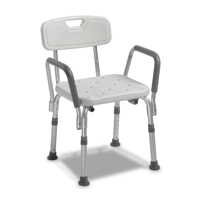 Shower Chair with Back and Removable Padded Arms