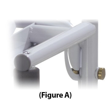 Steel Drop-Arm Commode with Wheels and Padded Armrests