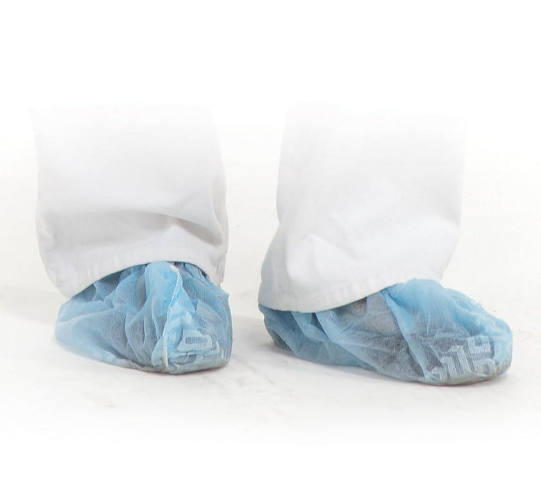 Disposable Shoe Covers, Blue, Non-Skid