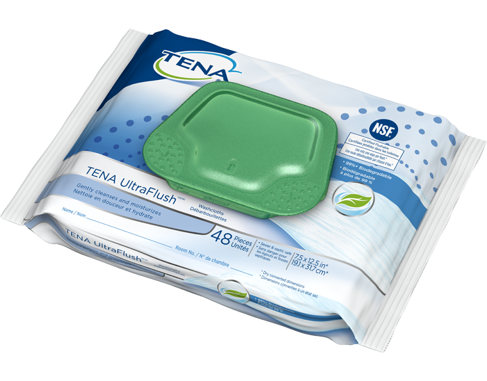 TENA® UltraFlush™ Washcloths