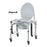 Steel Drop-Arm Commode with Wheels and Padded Armrests