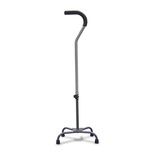 Quad Cane, Large or Small Base, with Silver Vein Finish